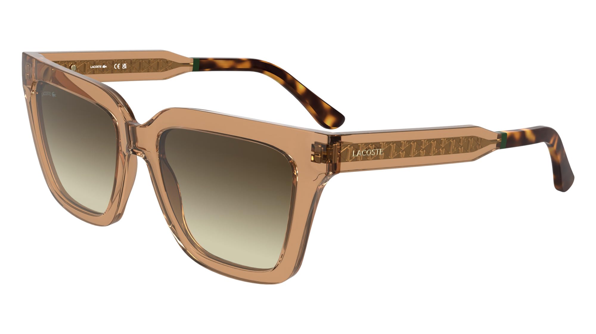 Lacoste Lunettes de Soleil L6063S Transparent brick 55/18/145 Femme