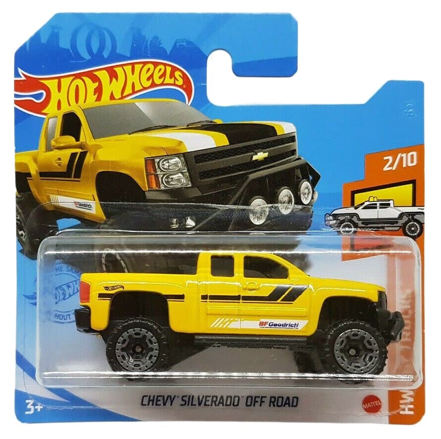 Hot WheelsChevy Silverado Off Road - HW Hot Trucks 2/10 - GTC06 - Short Card - BFGoodrich - GM - Mattel 2021