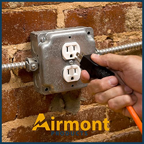 (Pack Of Box And Cover) Ap-12084, 4" Square Electrical Box, Double Decora Switch Exposed Work Cover, Crushed Corners, Drawn Construction, Ten 1/2", Six 3/4" Knockouts, Raised Ground, 1-1/2" Deep, 2-Gang #TOP7