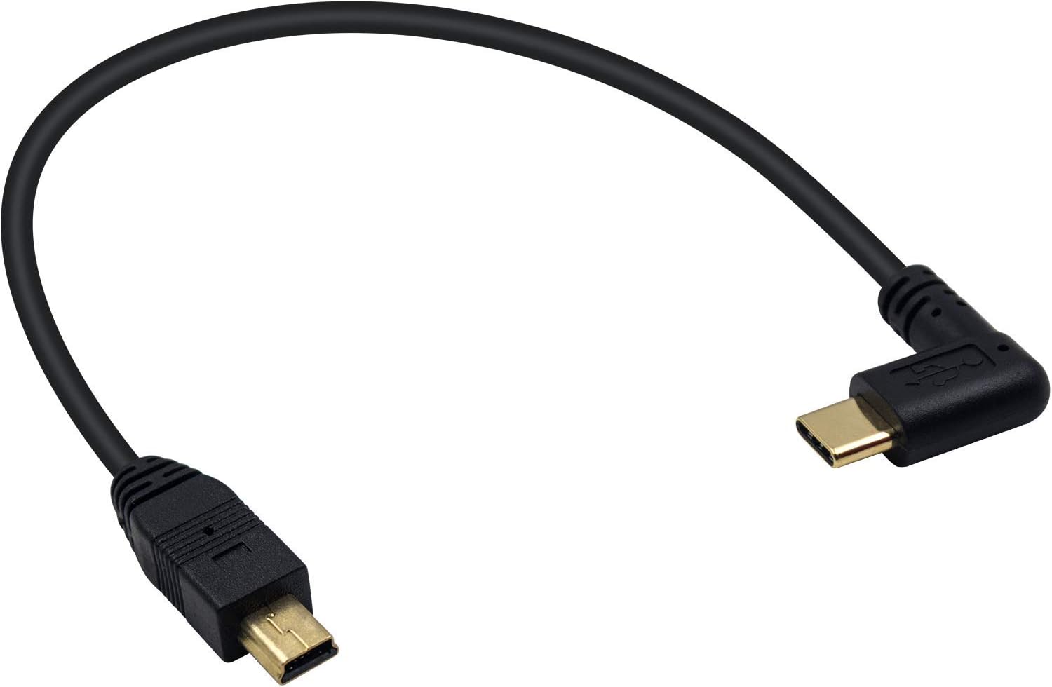 Right Angled  USB C to Mini USB Cable