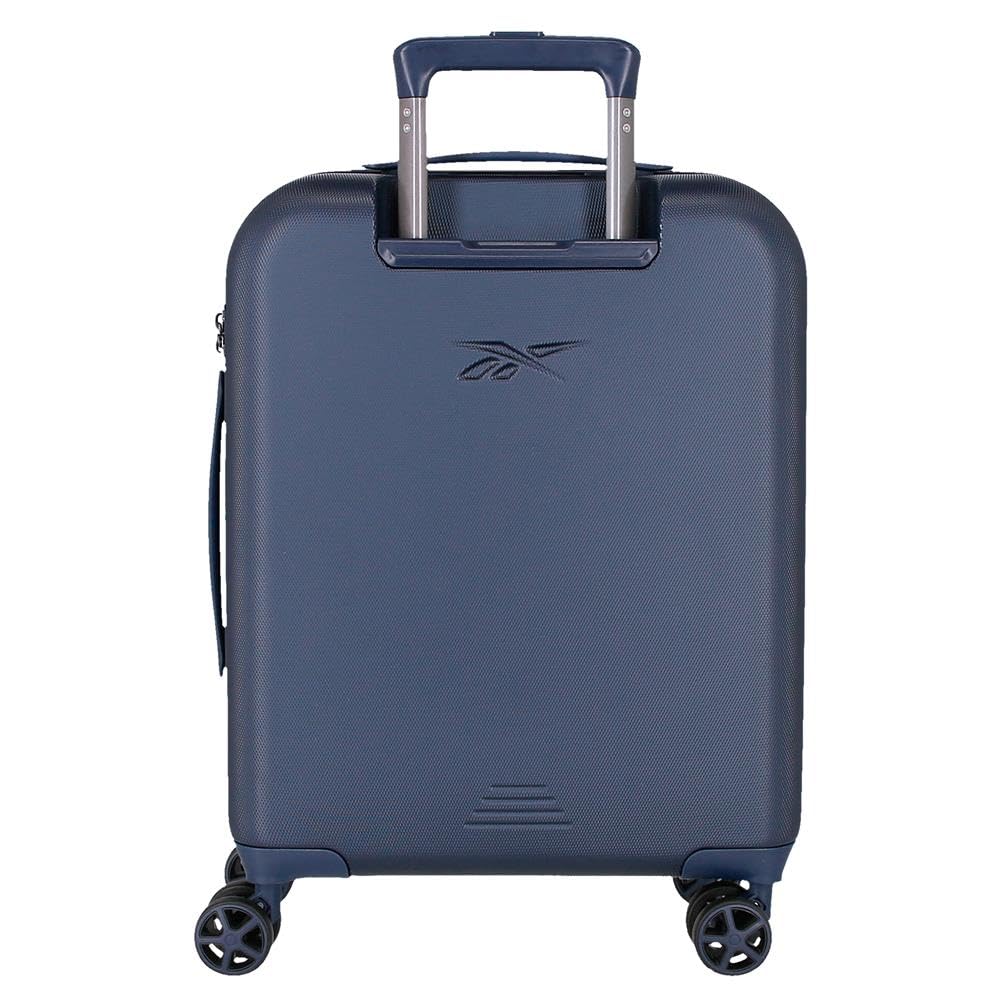 Reebok Franklin, walizka kabinowa, zestaw walizek, wykonany z ABS, wytrzymały i lekki materiał, zamek TSA, cztery podwójne koła wielokierunkowe obrotowe firmy Joumma Bags, Niebieski, 40 cm x 55 cm x