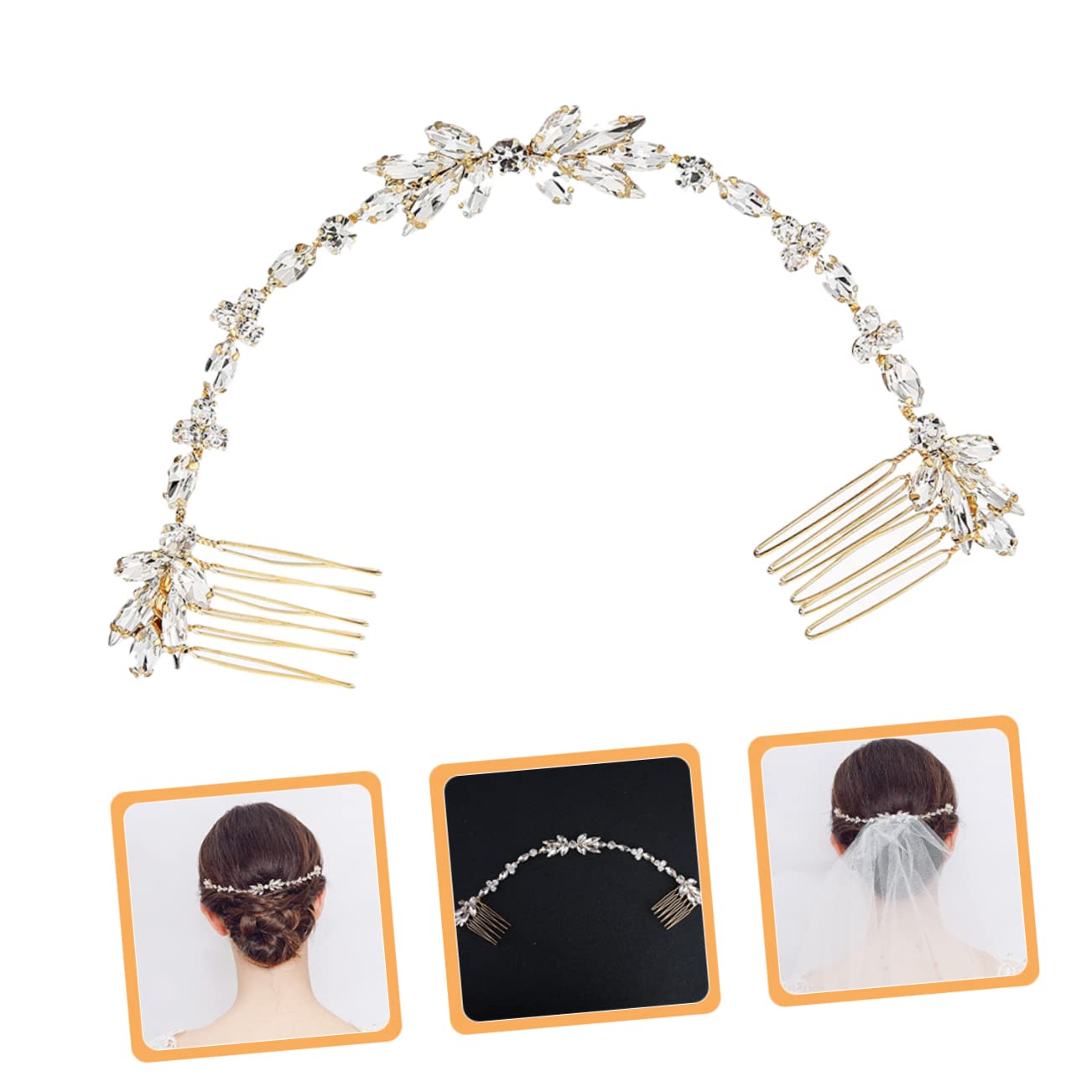 MAGICLULU 5st Braut Hochzeit Kamm Braut Kopfschmuck Haarkämme Für Die Hochzeit Haarspangen Für Damen Accessoires Für Haare Brauthaarteil Tiara Modellieren Brautjungfer Zinklegierung Zubehör