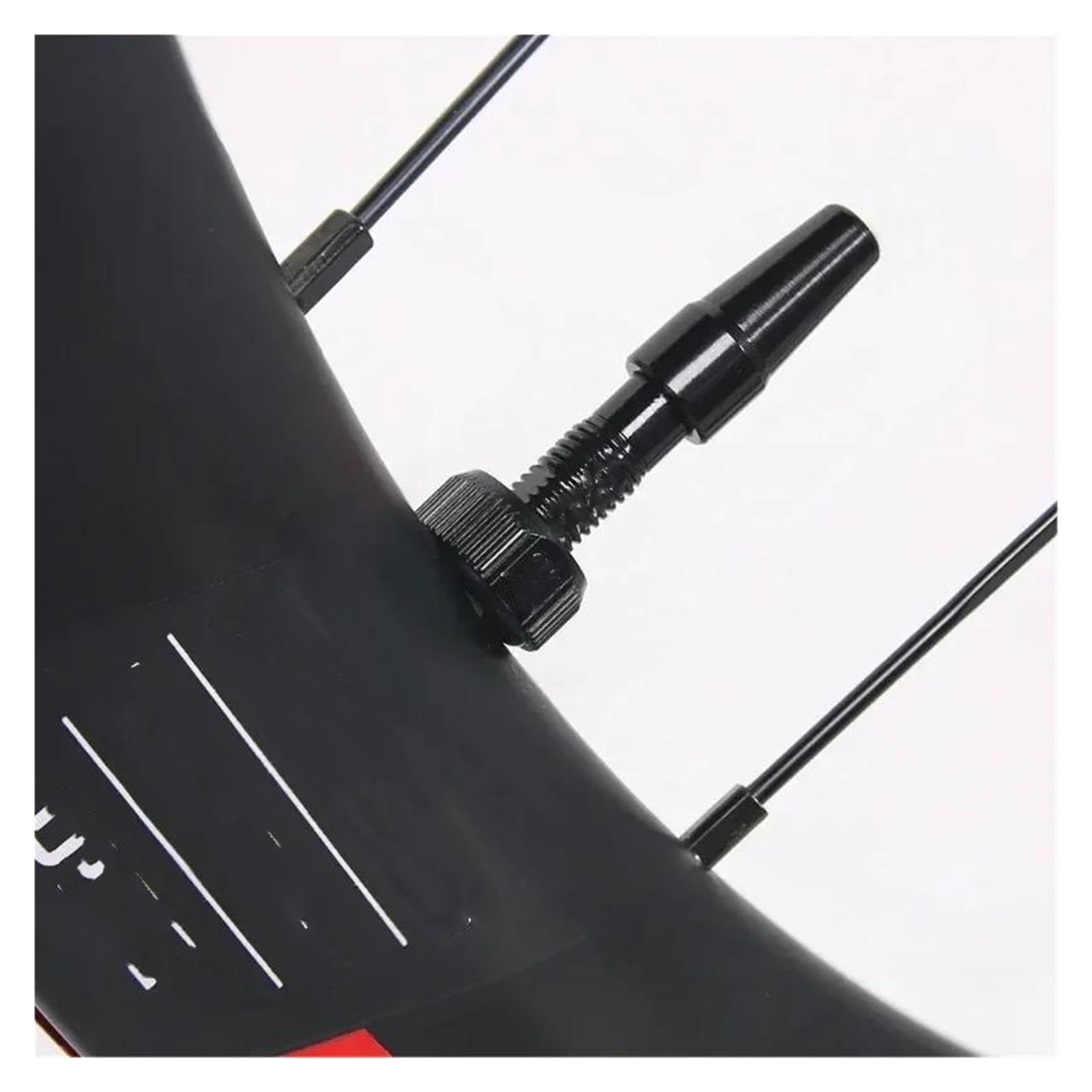 Valvola Presta francese (FV) ugello di gonfiaggio dell'aria, in alluminio CNC per pneumatici tubeless/aspirapolvere per mountain bike (nero, 60 mm)