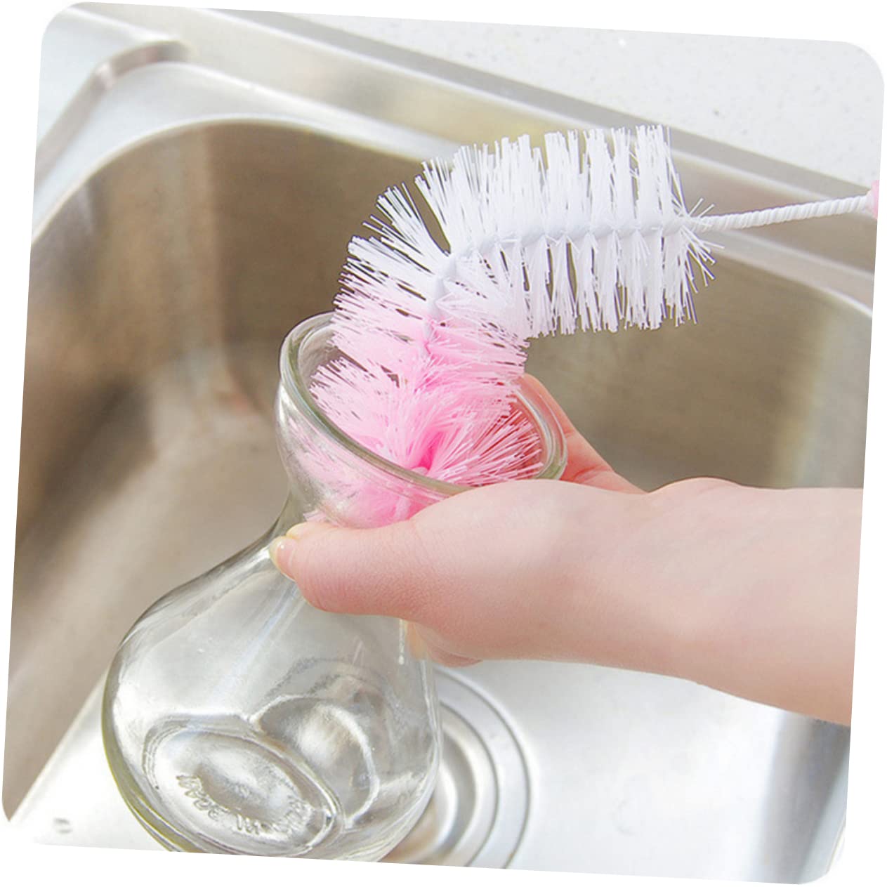 Healvian 6pezzi Spazzole Per Bottiglie Con Inossidabile Per Bottiglie Tazze e Caraffe Colori Casual