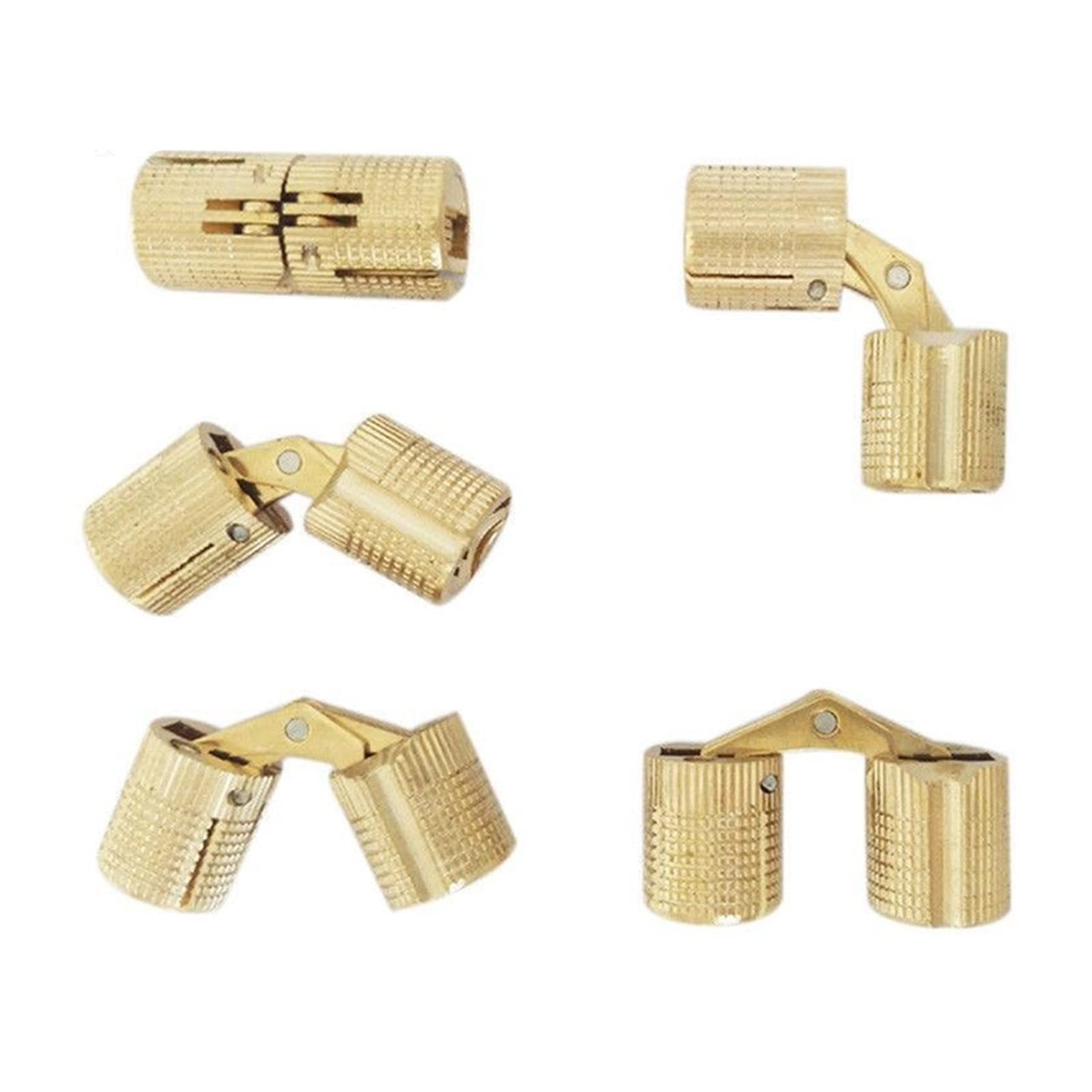 Charnières baril en laiton pur de 10mm pour des meubles haut de gamme et discrets
