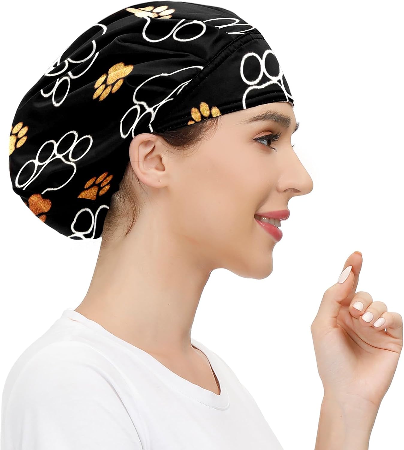 Women's Working Cap Fish Animal Adjustable Working Hats with Sweatband and Elastic Toggle Head Cover - Image 3