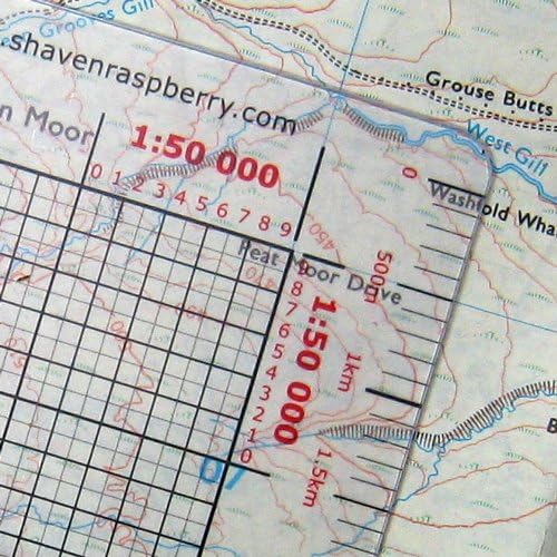Pocket 1:25000 or 1:50000 Map Romer Scale Grid Reference Tool Sports ...