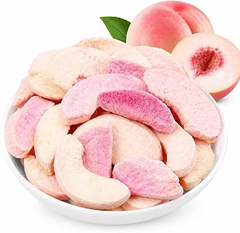 Freeze-Dried Peach Slices, Crispy Fruit Snack, Yogurt & Baking, 500g