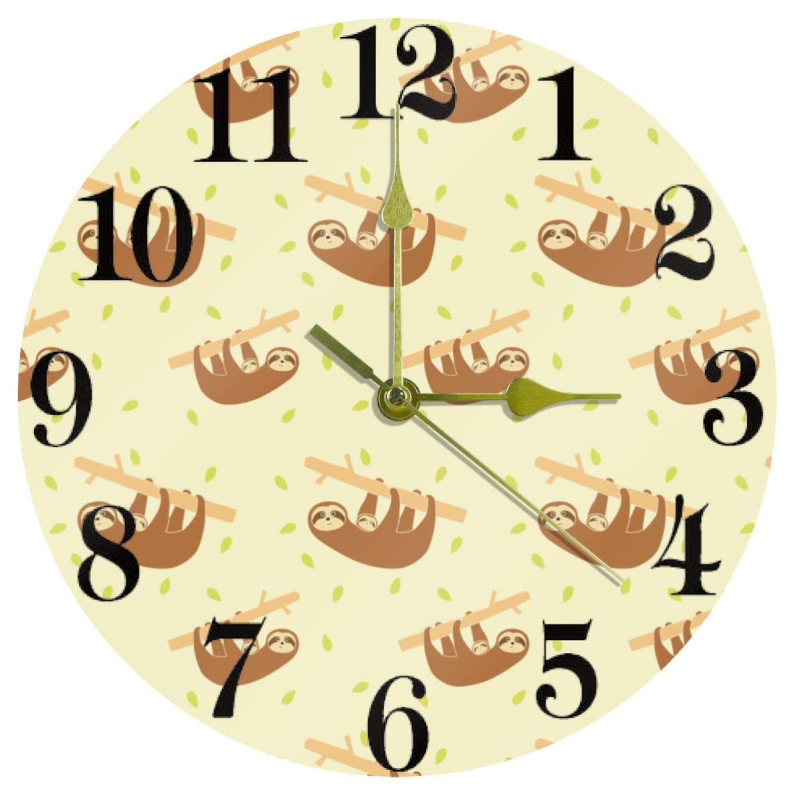 Horloge murale paresseux sans tic-tac pour eliminer les bruits de la maison