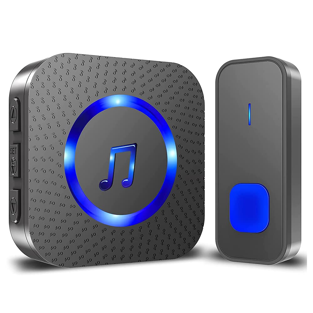 Wireless Doorbell Waterproof Door Bell Battery Operated at 1300 ft Kits