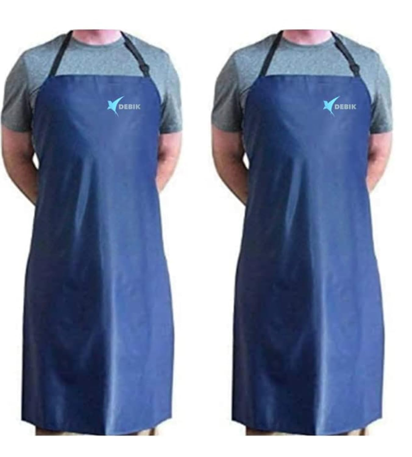 DEBIK® | 2 Pack PVC Waterproof & Dustproof Apron For Dishwashing, Coffee, Dog Grooming, Cleaning Fish, Project-Industrial Chemical Resistant Plastic| Front Pocket| Free Size| Unisex| BLUE (B0B5HTRB7F) Amazon Price History, Amazon Price Tracker