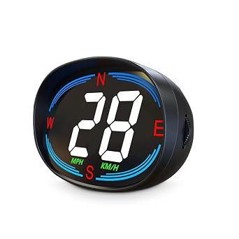 Car HUD Head up Display MPH KM/H, GPS Digital Speedometer with LED Large, Font Display for Car Truck SUV MotorcycleWith USB Charge Adapter, MPH KM/H H2