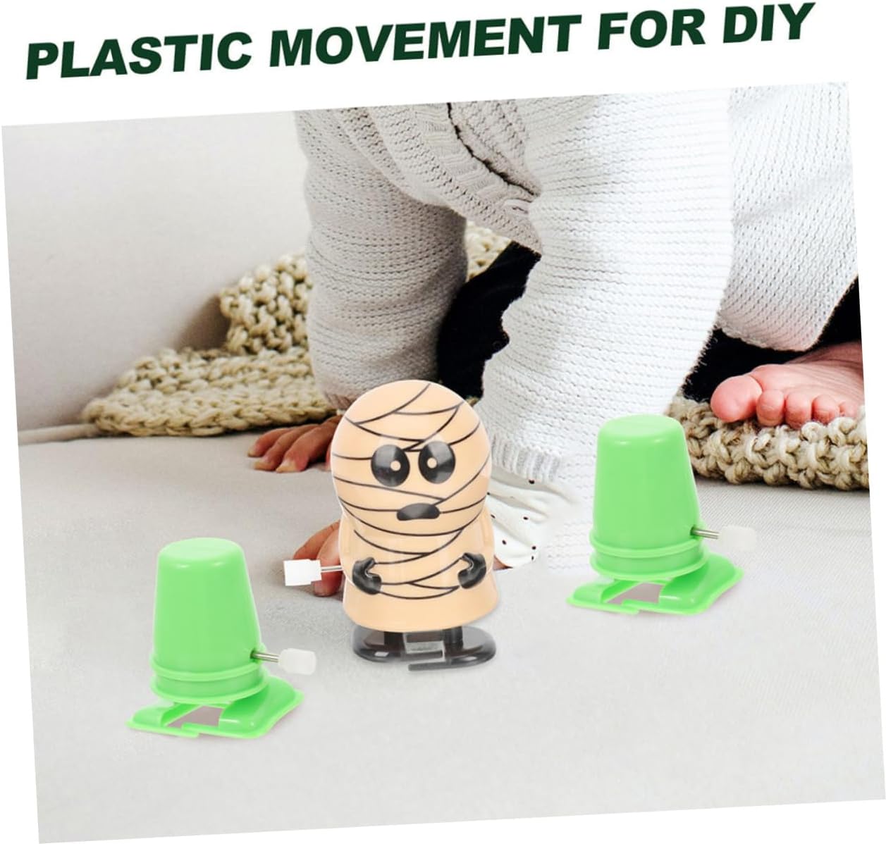 40pcs Clockwork Robot Movement Mechanism Plastic Craft Parts for Handmade Toys Includes Boys and Girls Plaything Replacement Movement