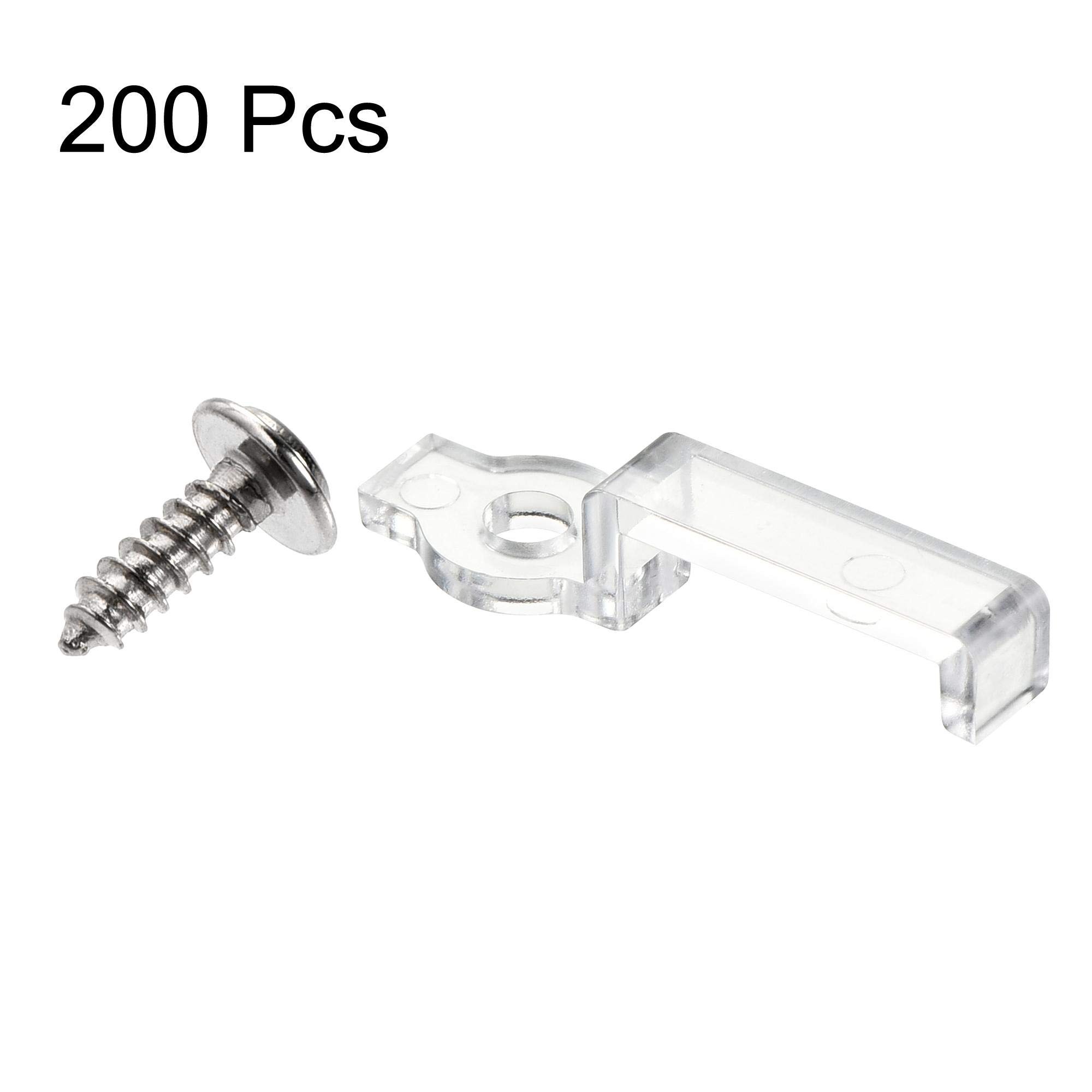 Uxcell LED Strip Mounting Brackets, Fixing Clips Clamps Holder For 5050 ...