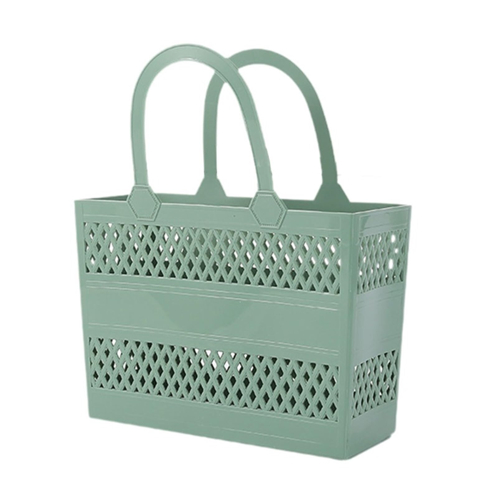 WSQHAO 2Pcs Shower Caddy Basket With Handles Portable Large Capacity Drainage Box Household Storage For Bathroom Dorm for Shower(Color1)