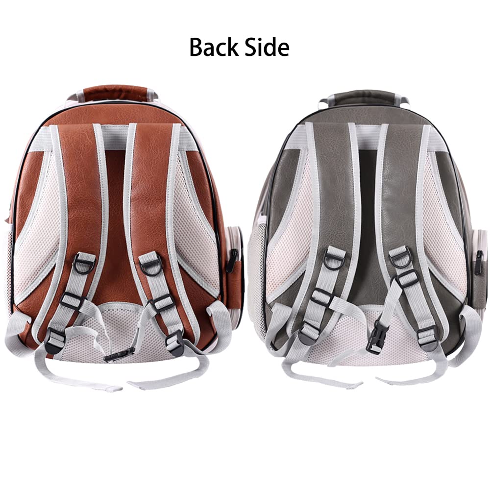 Expandable Cat Carrier Backpack, Backpack for Cats Kitten Small Puppy, Airline Approved Cat Bubble Backpack, Space Capsule Astronaut Carrier (Brown, Front Extension) - image 6