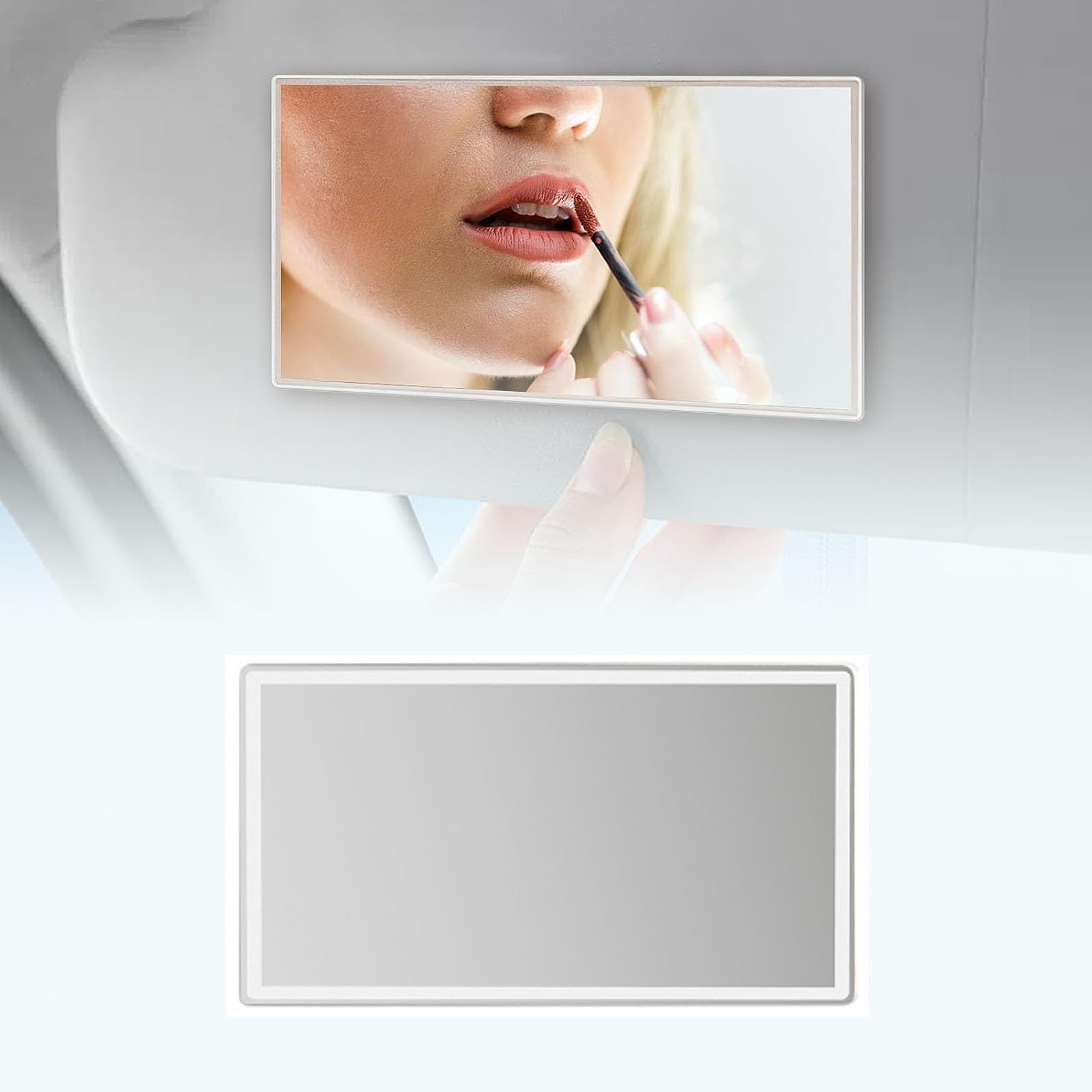 Replacement Stick On Self Adhesive Car Sun Visor Glass Mirror Make Up