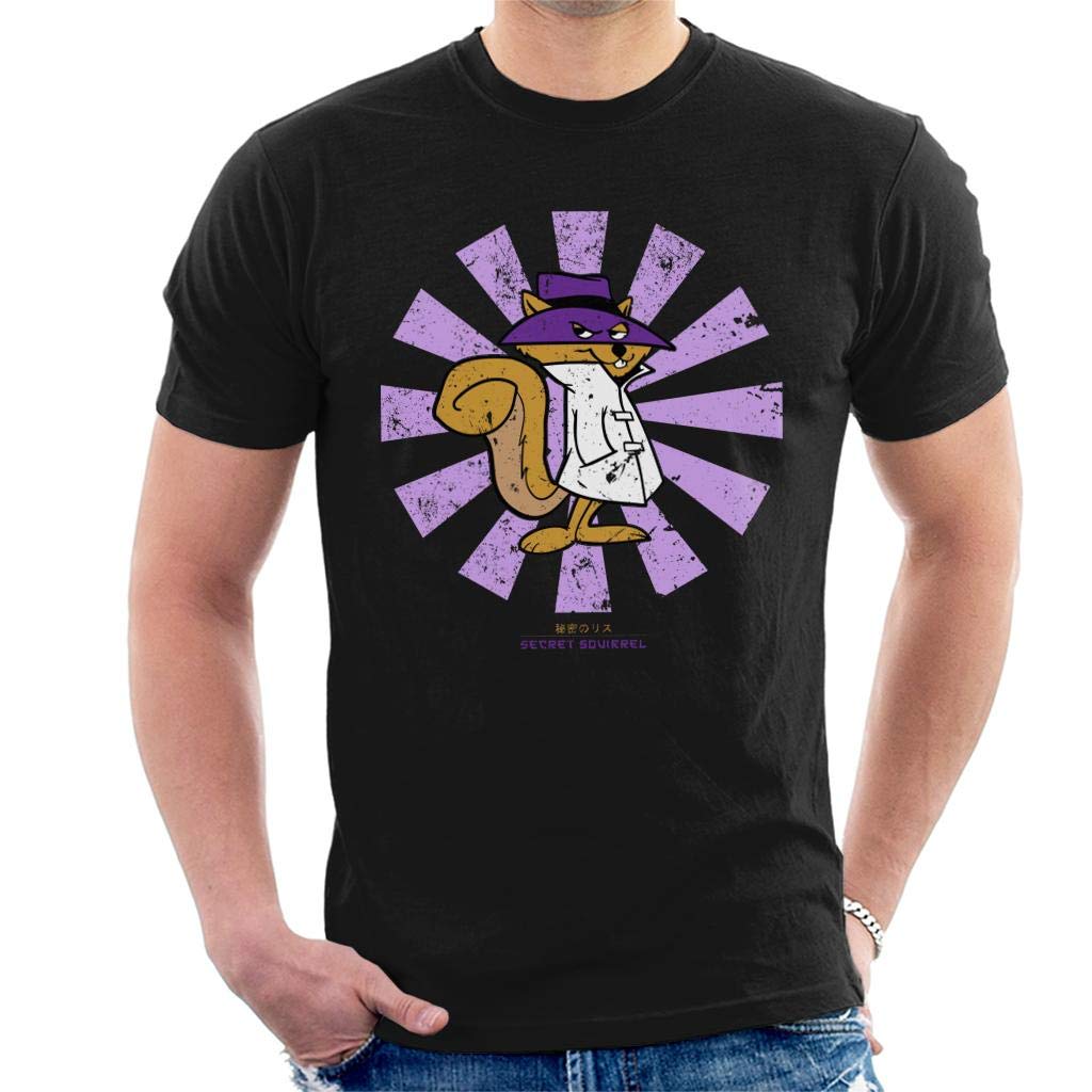 Cloud City 7 Men's Black Secret Squirrel Retro Japanese T-Shirt