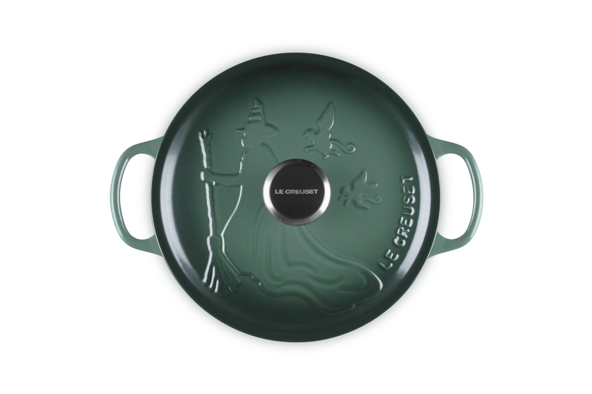 Le Creuset Wicked Collection Elphaba Rundkasserolle aus Gusseisen mit Prägung