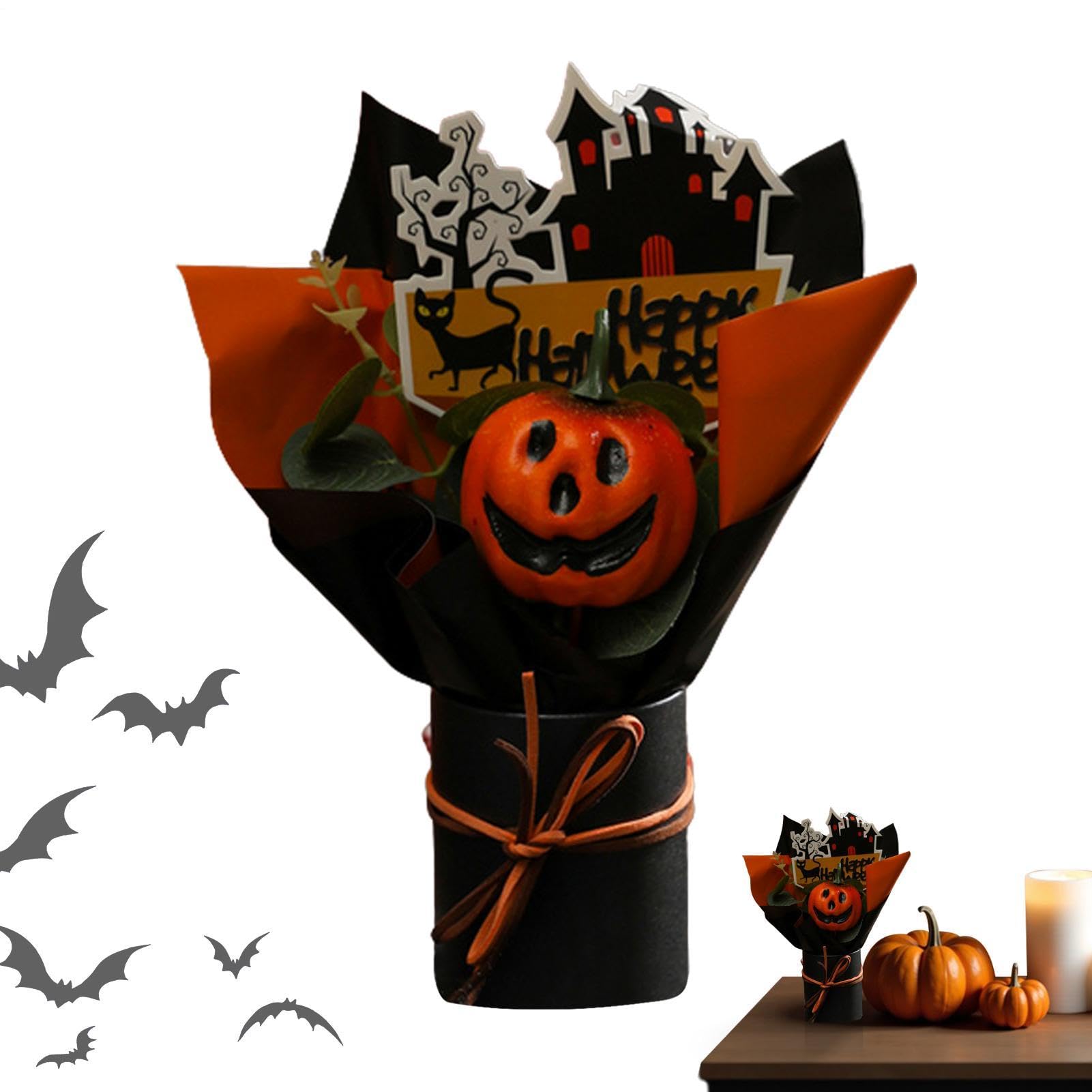 Fleurs Halloween gothiques pour composition florale de table de fête automnale