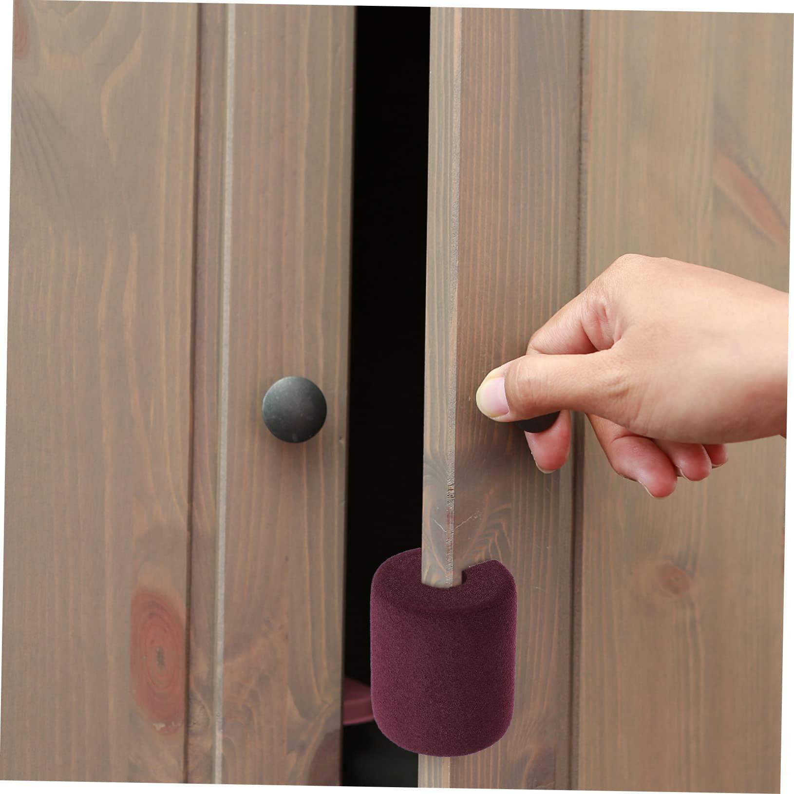 Operitacx 2pcs Door Grip Kickstand Holder Floor Protector Door Buffer Cabinet Door Bumpers Door Bumper Guard Finger Child Nbr Environmental Protection Material Sponge Door Card