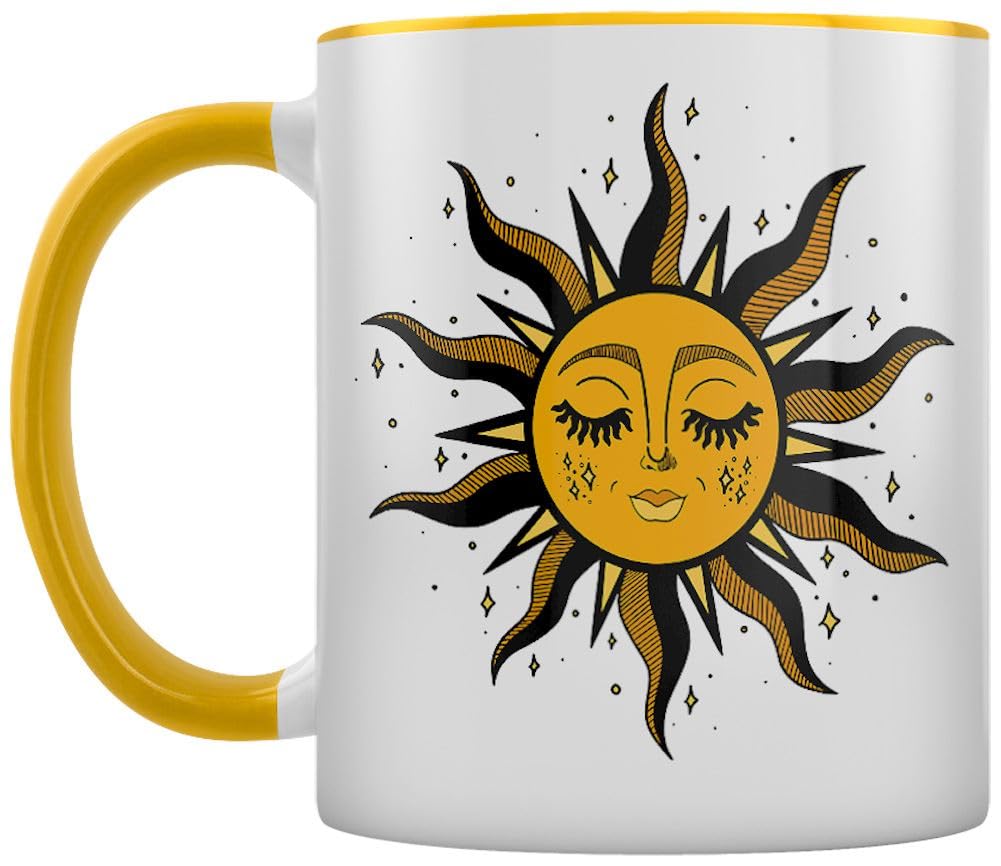 Tazza bicolore con manico nero e interno
