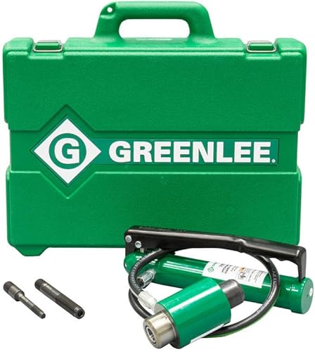 Miniatura 3 de Greenlee 7306SB Kit de punzón hidráulico de 11 toneladas con bomba de mano, carnero, punzones de 12" a 2" Slug-Buster, troqueles y pernos