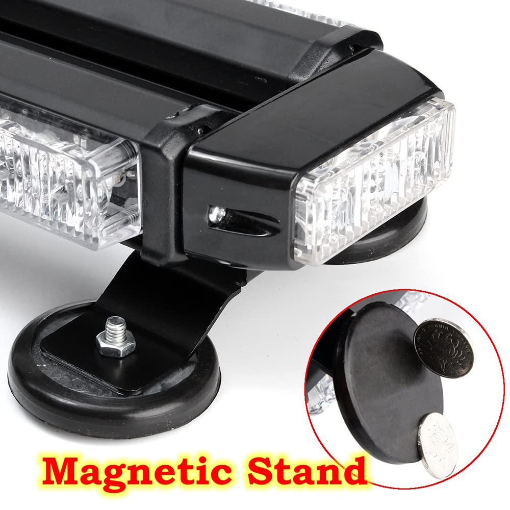 Riloer 54 Lampada stroboscopica a LED, Lampada stroboscopica a doppia faccia, Lampada stroboscopica ad alta intensità con base magnetica, Luce gialla