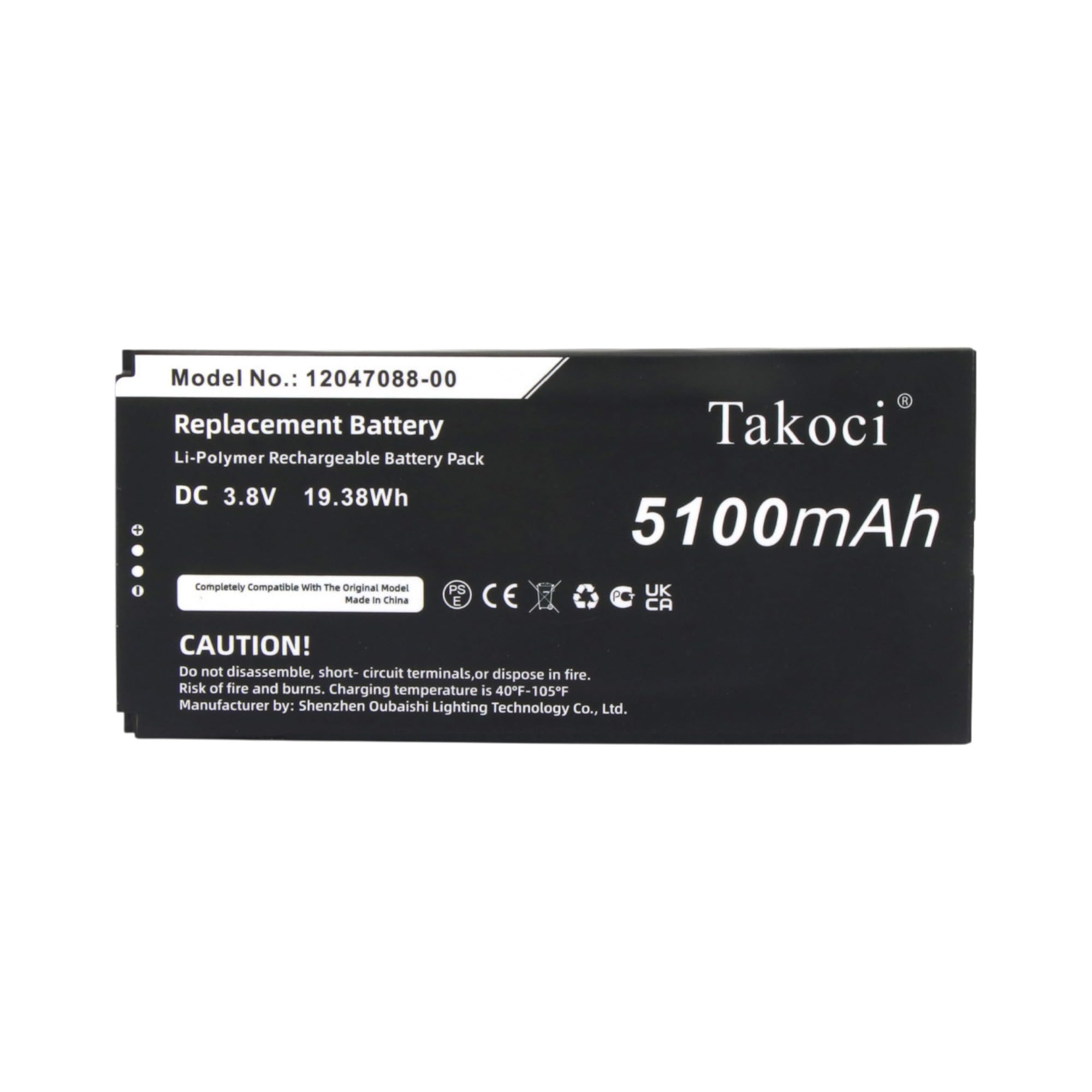 Photo 1 of KOVHIHAV Replacement VS-SH2000-C00 Battery Compatible with Vivint Smart Hub Control Panel, 12047088-00, 10-600013-001,5100mAh 19.38Wh Lithium Polymer