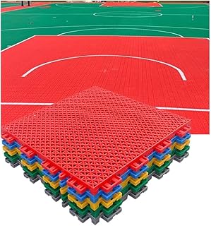 QUSYZD Baldosas modulares entrelazadas de 30,4 cm, cómodas, Antideslizantes y duraderas para Exteriores, para canchas de Baloncesto, Color Amarillo (1 Unidad).,Yellow-1PCS