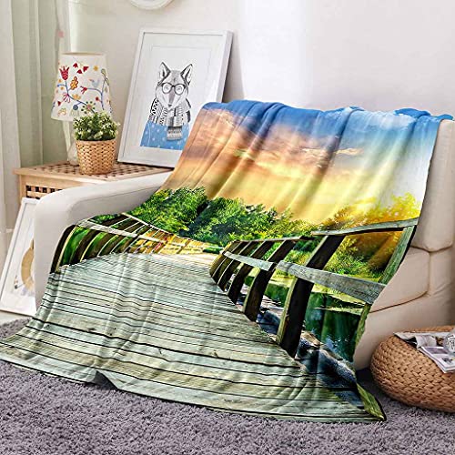 Couverture microfibre flanelle 3D chaude et douce pour jeté de canapé - 3