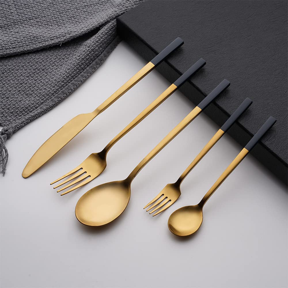 20-teiliges Blau Besteck-Set, Besteck Blau-Set Lebensmittelechtes Edelstahl Besteck-Set für 4 Personen Geschirr Essgeschirr, Hochglanzpoliert für Home/Wichtige Abendessen