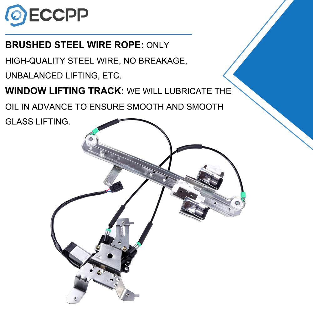 Power Window Regulators Rear Right Passengers Side with Motor Assembly Replacement Parts for 2002-2006 Cadillac Escalade 2000-2006 Chevrolet Tahoe 2000-2006 GMC Yukon