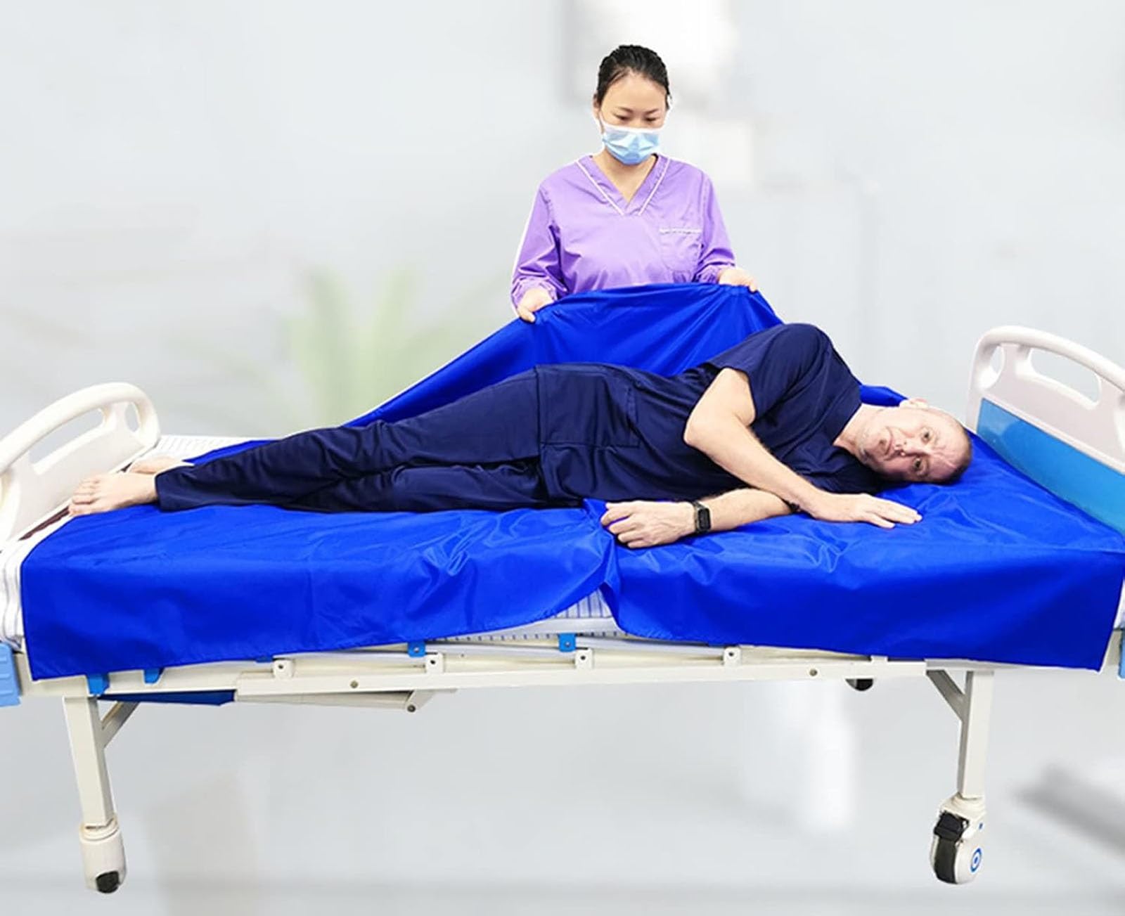 Sábana Deslizante para Pacientes para Traslado de Pacientes y Reposicionamiento en Camas, Hospitales y Cuidados Domiciliarios, Sábanas Deslizantes para Ayudar a Trasladar a Ancianos(200*68cm)