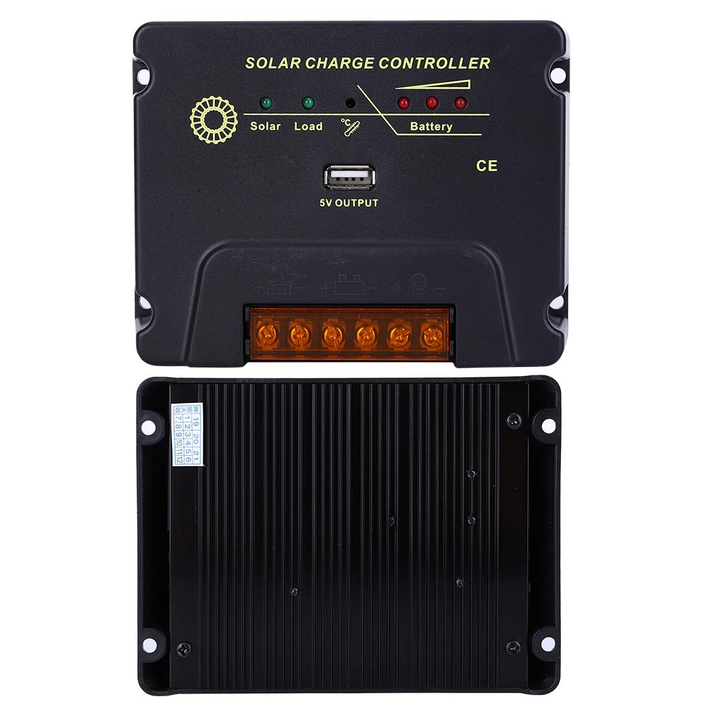 Marhynchus Controlador de Carga MPPT 12V 24V 20A Tablero de Control de