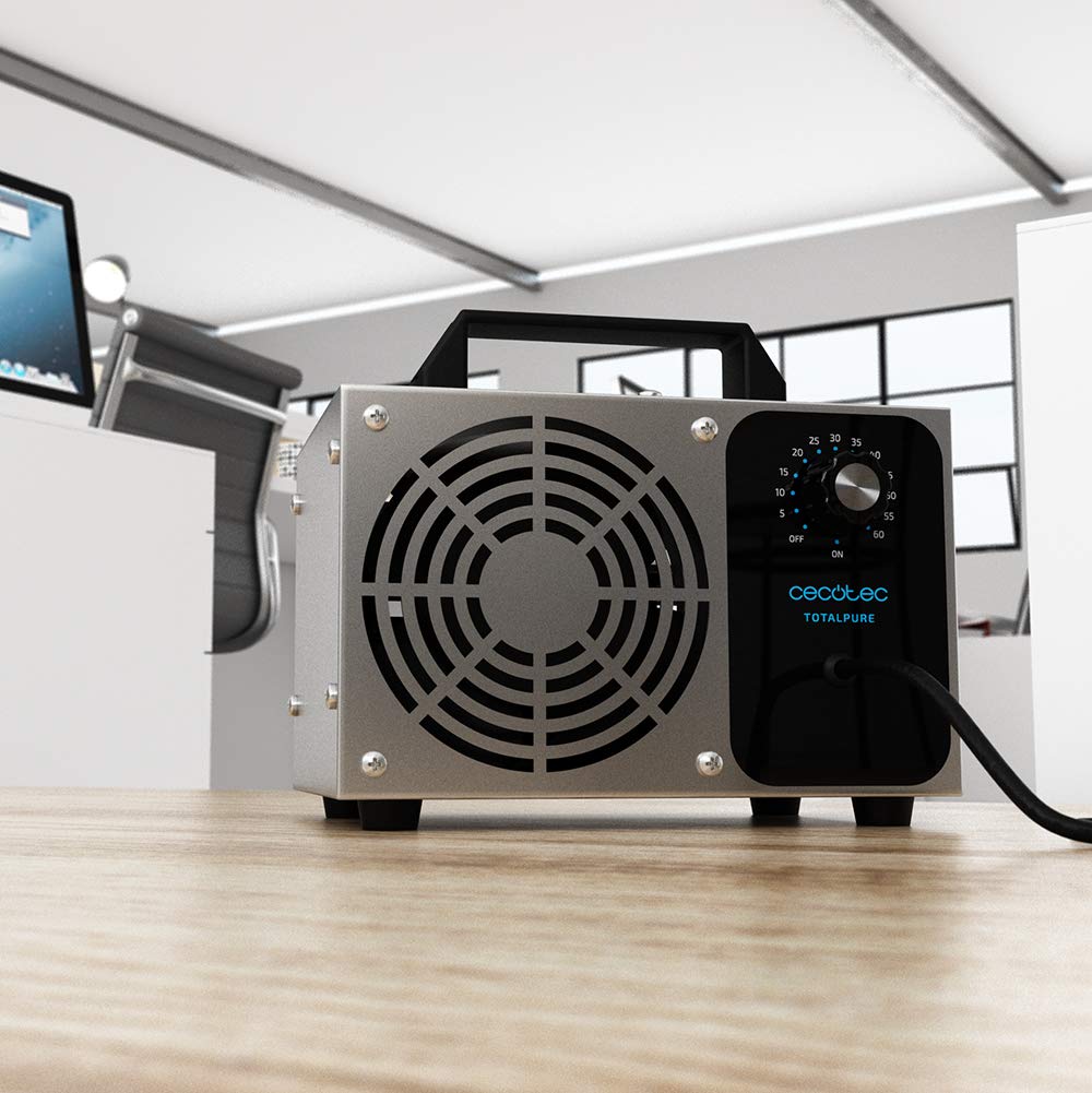 Cecotec Generatore di Ozono Totalpure 4000 Ozono. Potenza 120 W, Pulisce 28 G/Ora, Timer Fino a 60 Minuti, Spegnimento Automatico, Copertura Fino a 100 M2, Facile da Trasportare.