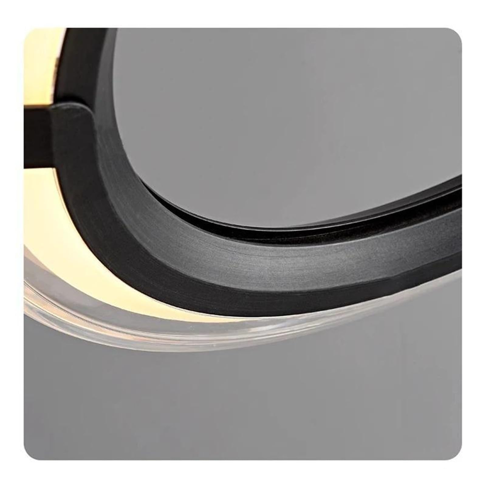 Genérico Lámpara de techo moderna círculo negro, iluminación decorativa for sala estar, comedor y dormitorio, personalizable(Changeable,CD80-60-40CM)