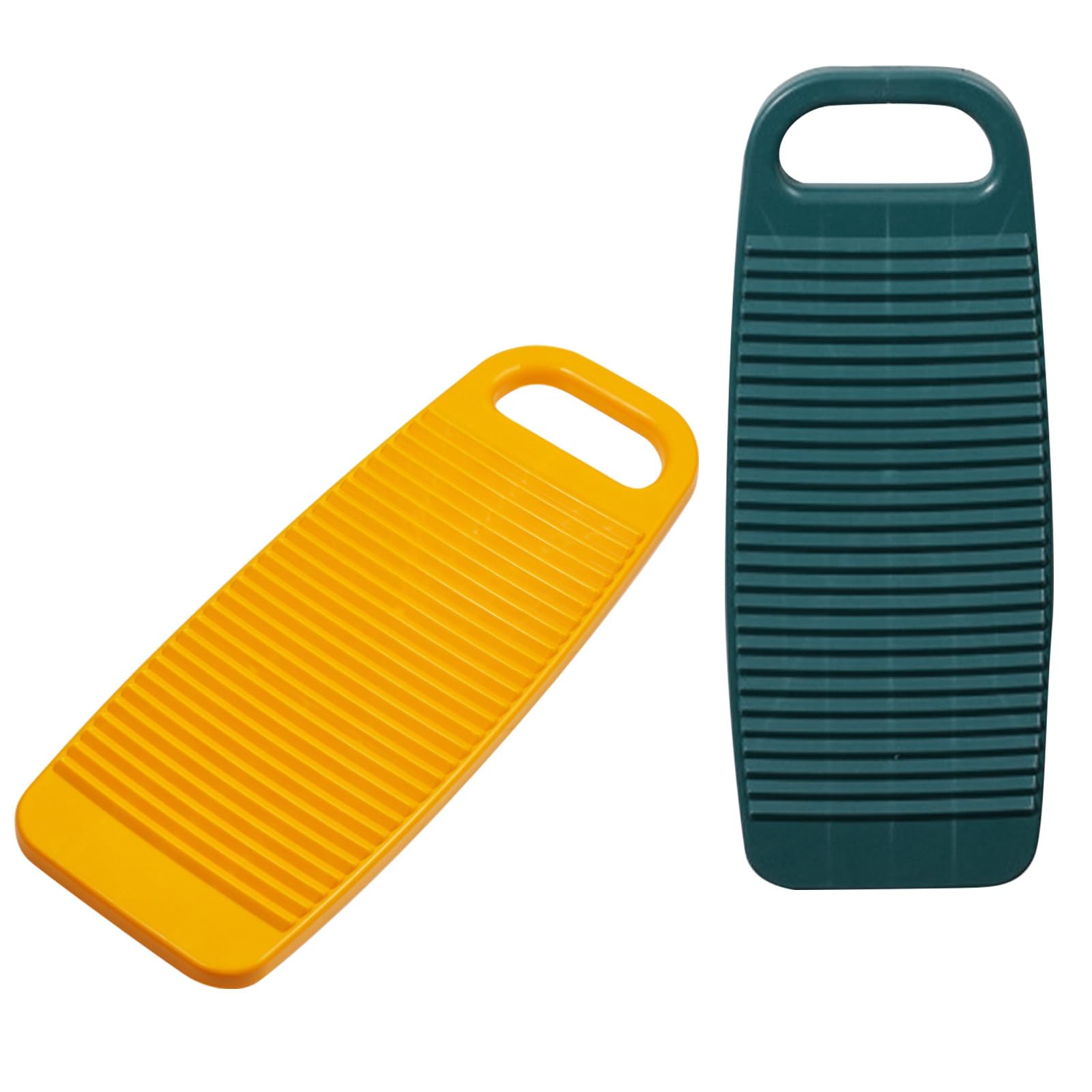 Tablas de Lavar a Mano para Ropa 45 CM 2 Piezas Amarillo y Azul de Plástico Resistentes para Actividades al Aire Libre y Viajes