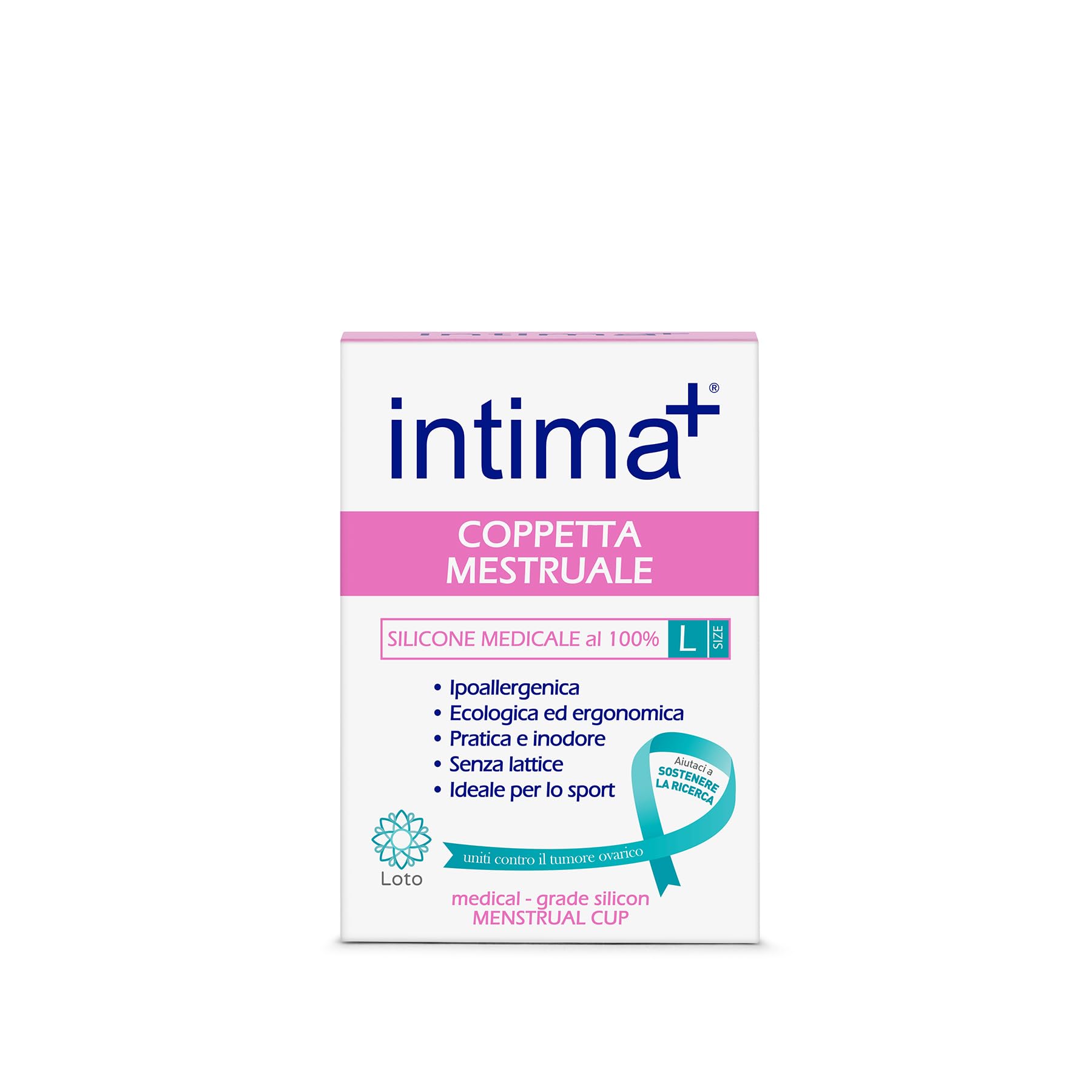 Intima+ | Coppetta Mestruale, Coppette Mestruali in Silicone Medicale al 100%, Coppa Mestruale Ecologica, Coppetta Mestruale Protettiva e Discreta, Taglia L