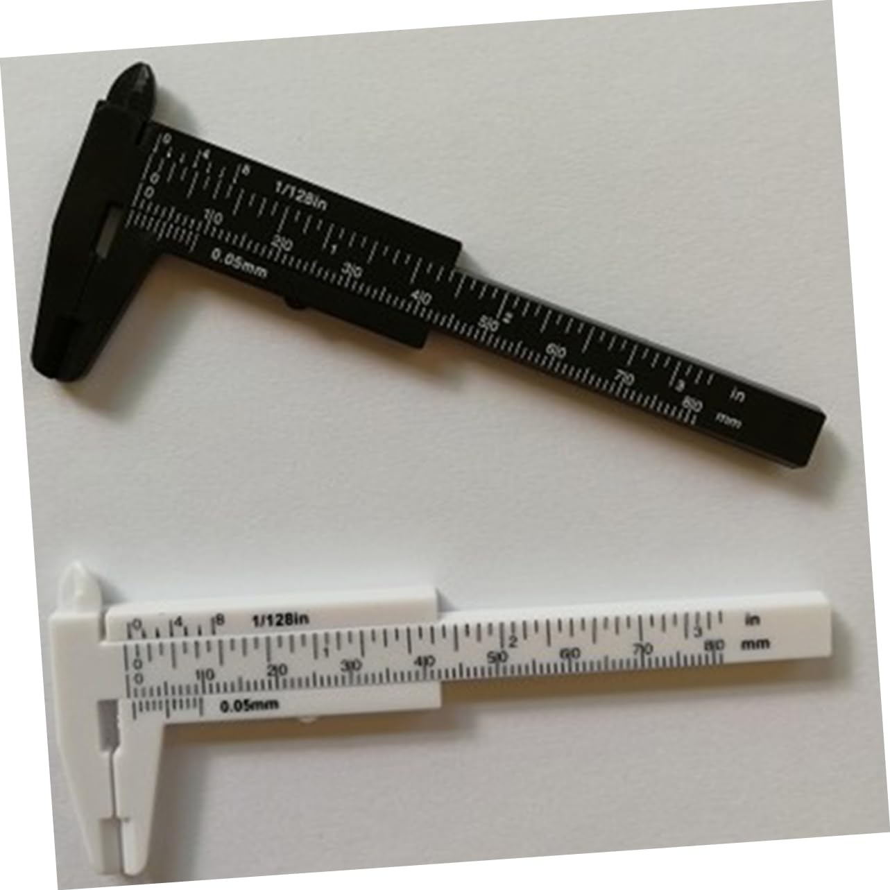 LIFKICH Button Lightweight 80mm Mini Plastic Sliding Caliper for Button Jewelry Size Gauge