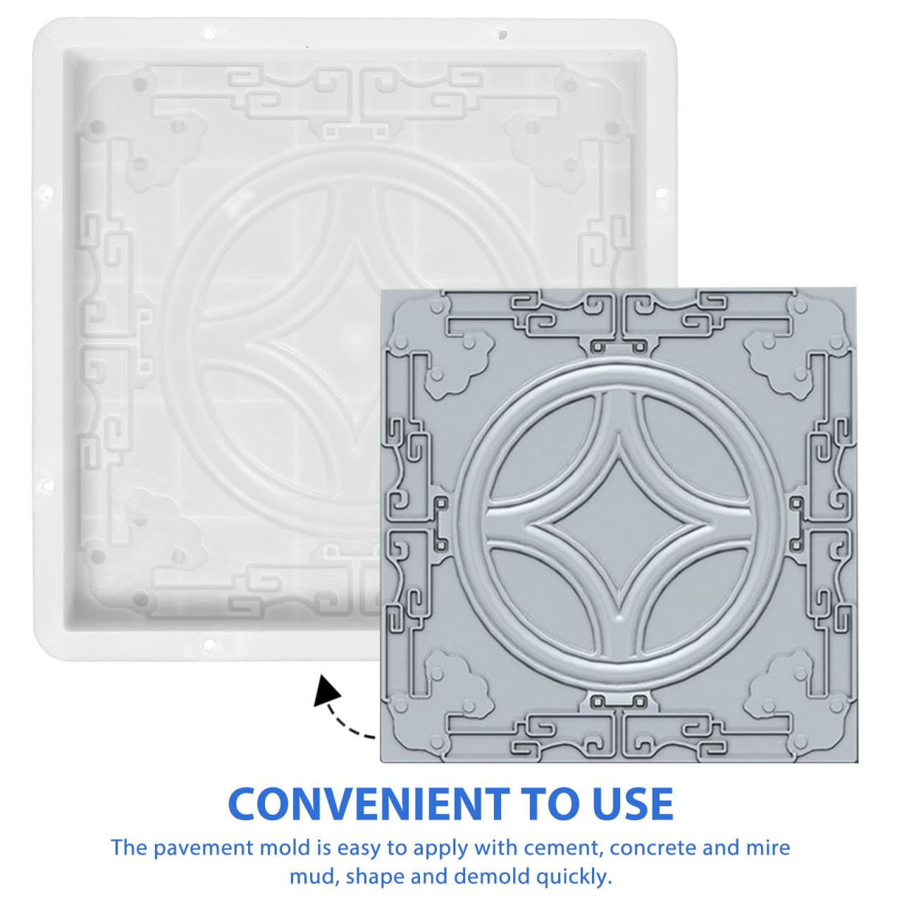 Abaodam Garden Stepping Stone Mold Paver Reusable Path Mould DIY Backyard Patio