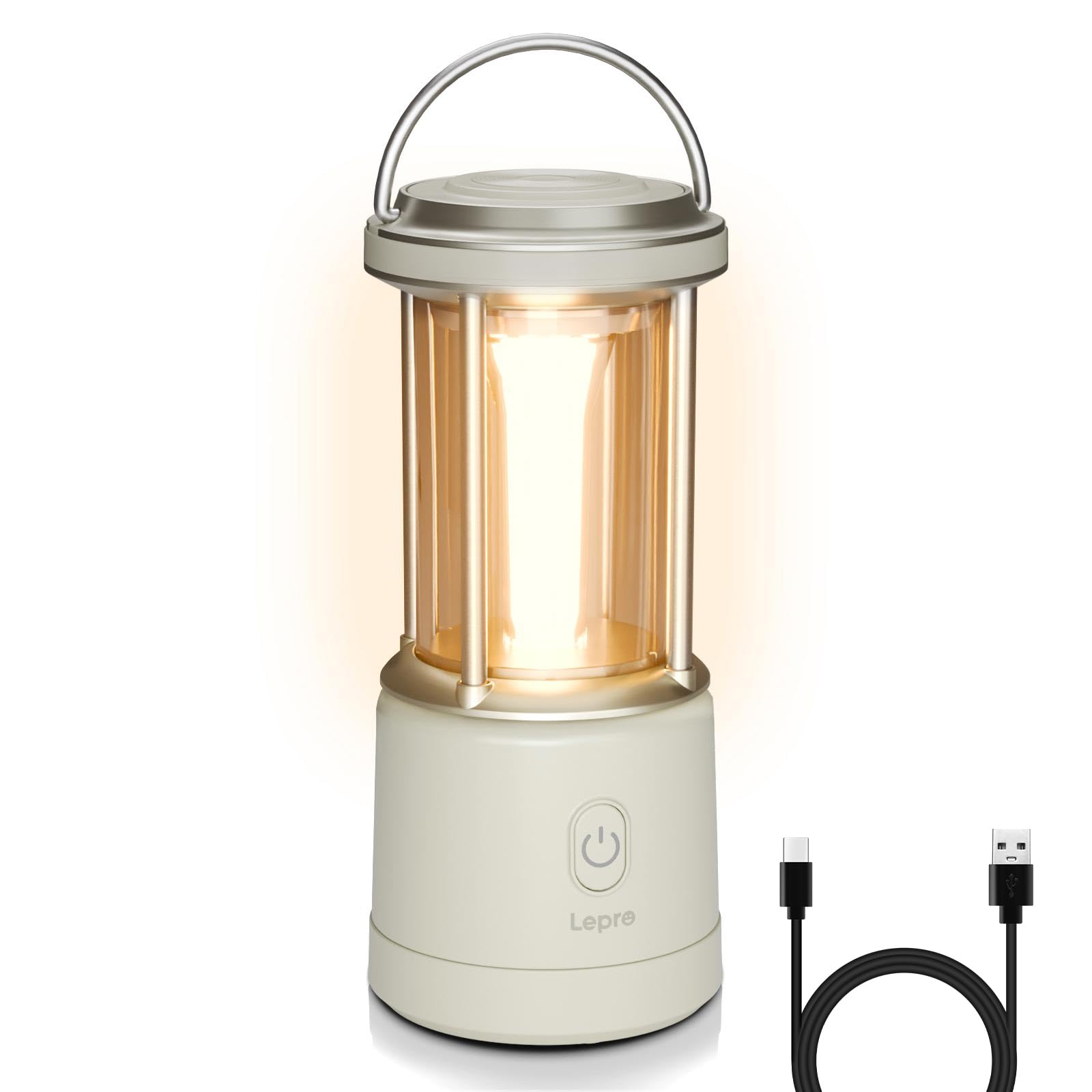 Lepro LEDランタン 充電式&電池式両用 20W 無段階調光 4色切替 IPX4防水 連続点灯20時間