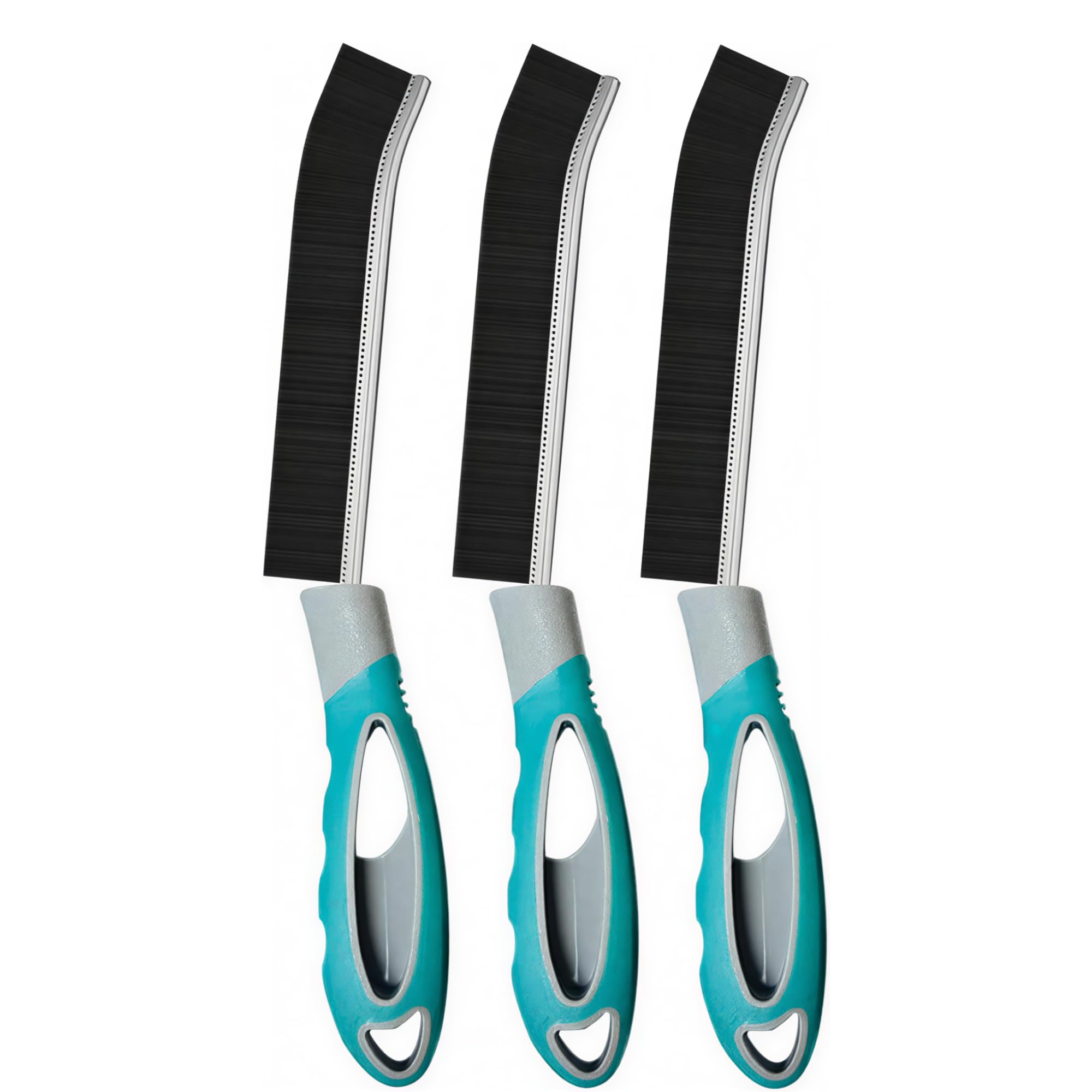 MATRIX Crevice Cleaning Brushes Pack of 3 | Hard Bristle Grout & Gap Scrubber for Kitchen, Bathroom, Tiles & Window Tracks | Multi-Purpose Cleaning Tool