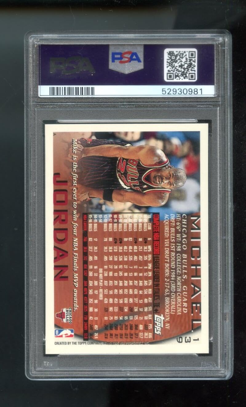 Amazon.com: 1996-97 Topps #139 Michael Jordan PSA 8 Graded