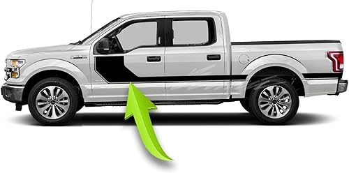 Juego de calcomanías de vinilo para puerta lateral, juego de calcomanías de vinilo para cama de noche, diseño de rayas de vinilo en ambos lados,