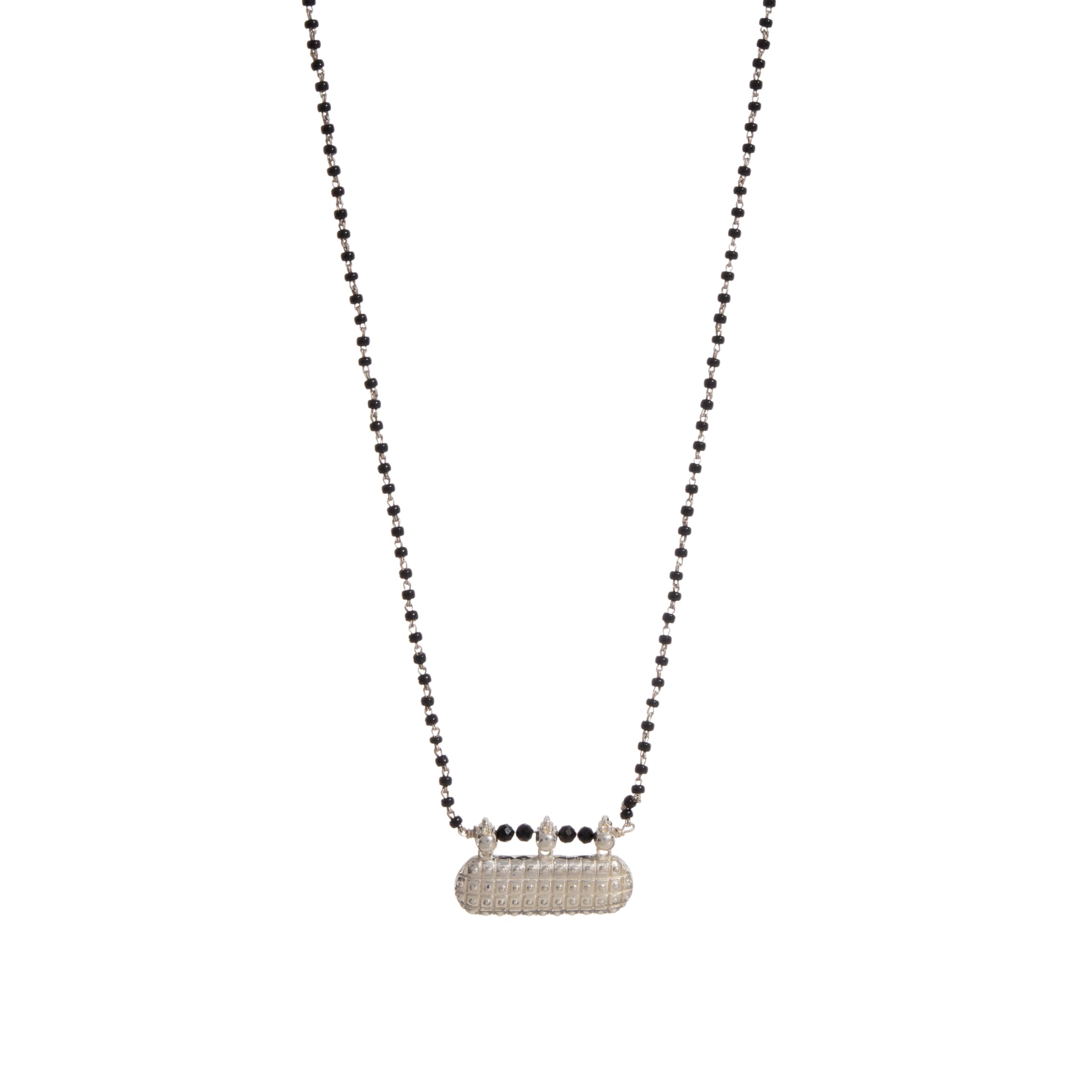 92.5 Silver Mangalsutra for Women | Handmade Silver Saaj Motif Mangalsutra: Taait 92.5 Sterling Silver Unique & Classic Design | Silver Gift for Women-image-17