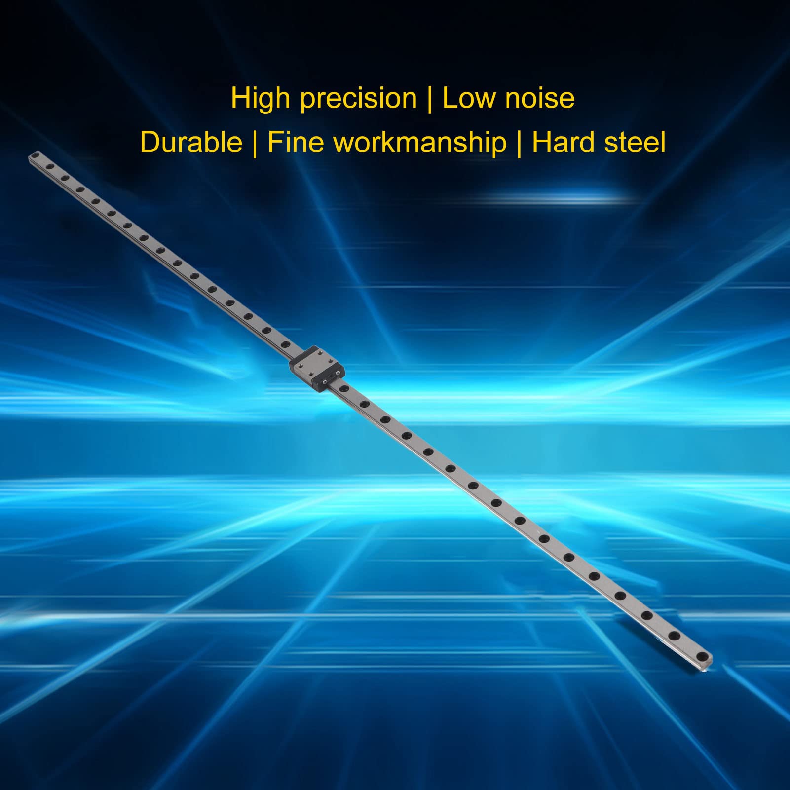 Mini guida lineare MGN7, guida lineare CNC, guida scorrevole ad alta precisione a basso rumore per parti della stampante 3D, materiale in acciaio per cuscinetti con movimento (500 mm)