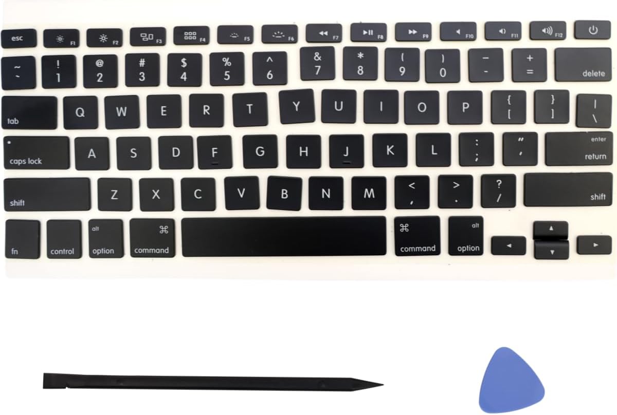 Replacement US Keyboard Full Set of Keycap Keys and Tool Applicable for MacBook Pro 13" / 15" Retina Model A1425 A1502 A1398 2012-2015 Year for MacBook Air 13" Model A1369/A1466 2011-2017 Year (AP11)