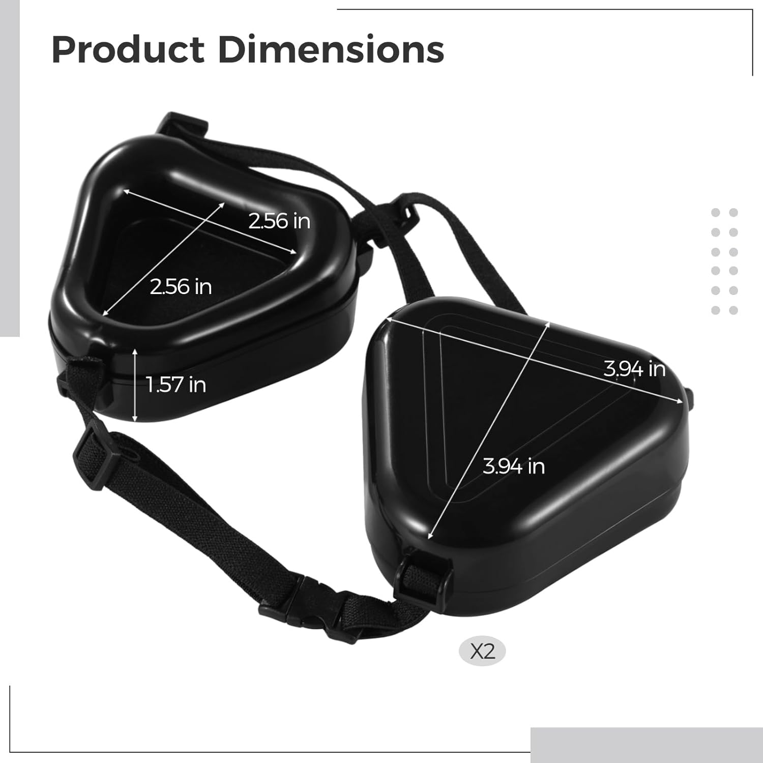 2 Pcs Dog Ear Muffs Noise Protection, ABS Sound Proof Noise Cancelling Headphones For Dogs, Comfortable Ear & Hearing Protection For Thunder, Fit for Medium to Large Dog Breeds, 3.9 x 3.9 x 3.5 in