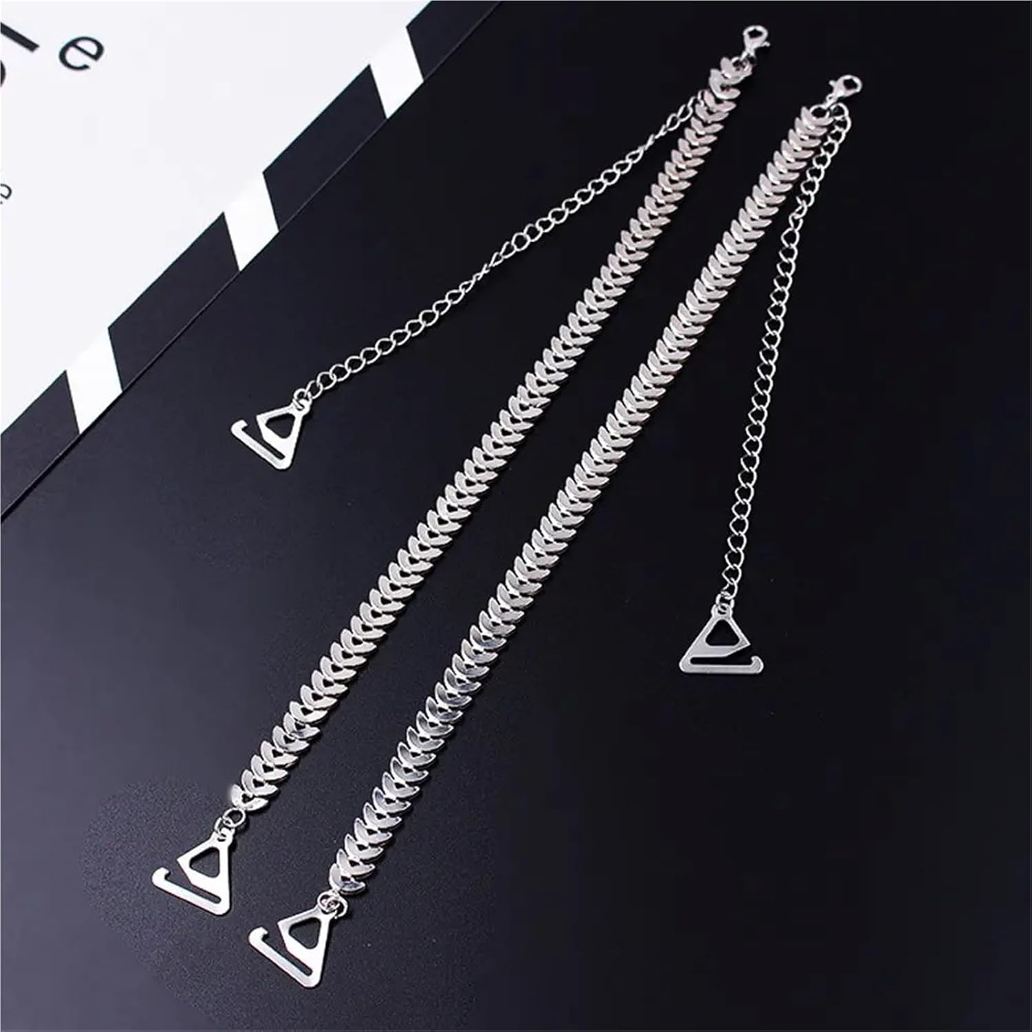 8 Pcs Adjustable Swimsuit Straps Replacements Metal Chain for Women Pearl Bra Sexy Spare Accessories